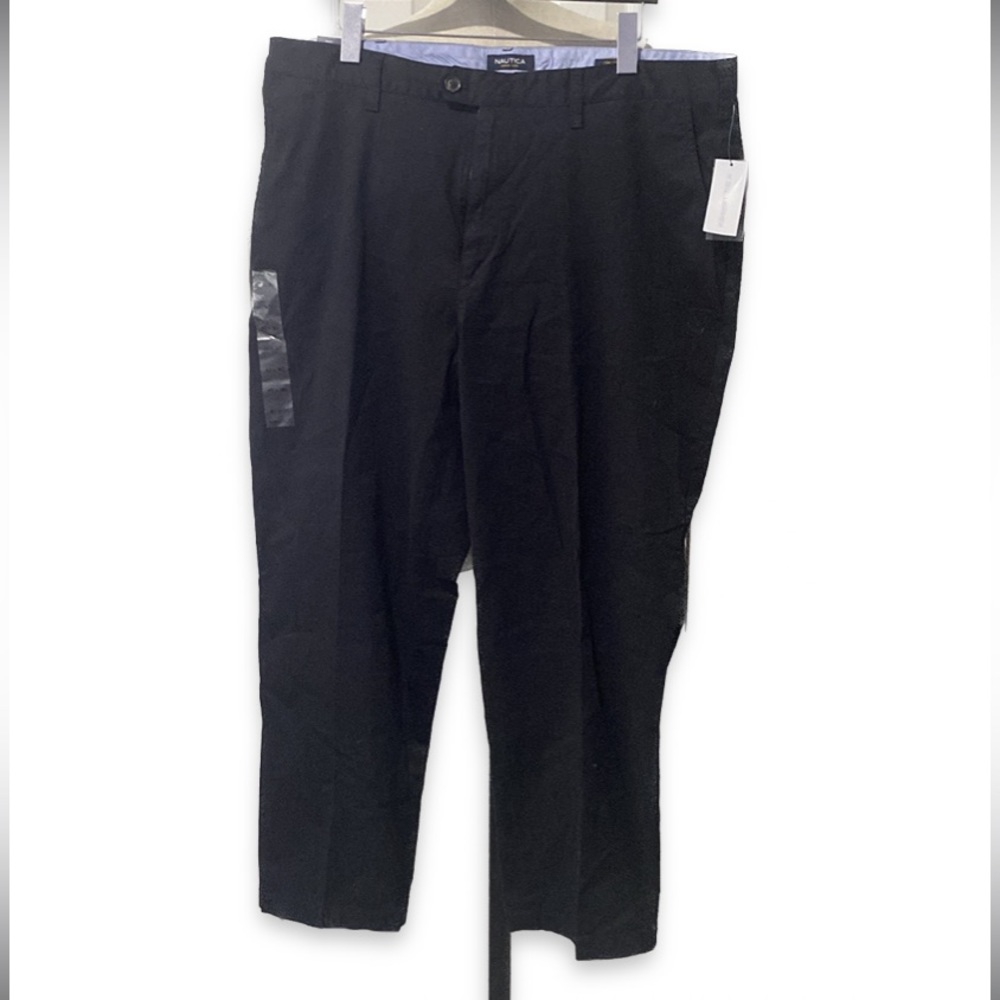 Nautica The Bacon Chinos Pants Men’s Size 40W 30L Black Trousers Casual
